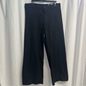 GAP Black Denim High rise Wide Leg Jeans‎ 14 Classic Casual